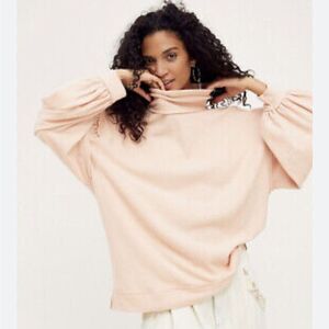 Free people pink‎ Winnie cut out back sweater women’s size small